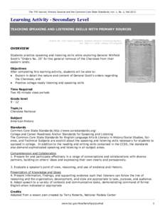 Learning Activity Secondary Level -