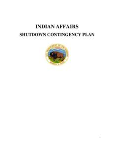 INDIAN AFFAIRS SHUTDOWN CONTINGENCY PLAN 1  EXECUTIVE SUMMARY