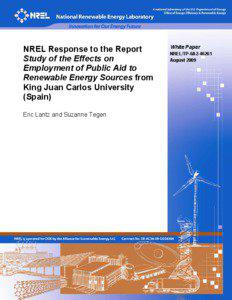NREL Response to the Report 