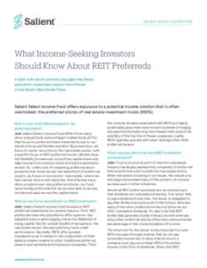 What Income-Seeking Investors Should Know About REIT Preferreds