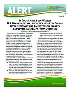 Economy / Business / Employment / Employment compensation / Income / Human resource management / Minimum wage law / Recruitment / Salary / Overtime / Fair Labor Standards Act / Full-time