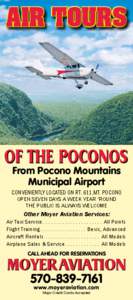 AIR TOURS  OFFromTHE POCONOS Pocono Mountains Municipal Airport