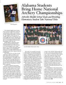 Alabama Students Bring Home National Archery Championships Ashville Middle School Team and Breitling Elementary Student Take National Titles Katie Rappuhn