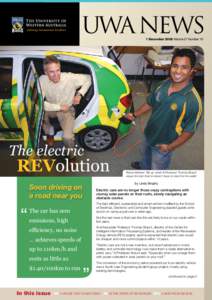 UWA  NEWS 1 December 2008 Volume 27 Number 19 The electric  REVolution