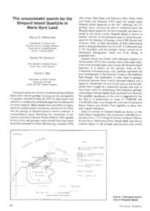 The unsuccessful search for the Shepard Island Quartzite In Marie Byrd Land 1972; Wade 1969; Wade and WilbanksWadeand Wade and Wilbanksapply the formal name