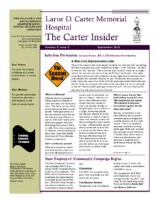 INDIANA FAMILY AND SOCIAL SERVICES ADMINISTRATION / MENTAL HEALTH AND ADDICTION Larue D. Carter Memorial Hospital