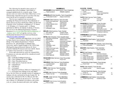 Mammals of Montana / Small mammals of Yellowstone National Park / Vesper bat / Rodent / Mouse-eared bat