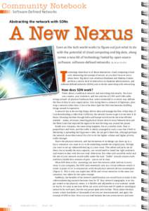 Community Notebook Software-Defined Networks A New Nexus Abstracting the network with SDNs