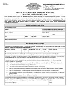 CS-1773 Medical Account Enrollment Form