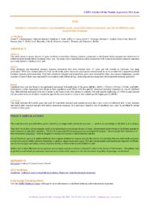 CEHN Articles Of the Month, September 2012 Issue  TITLE Variation in xenobiotic transport and metabolism genes, household chemical exposures, and risk of childhood acute lymphoblastic leukemia AUTHOR(S)