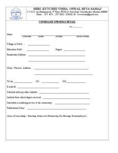 Microsoft Word - counseller form