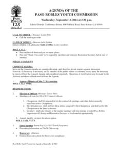 Microsoft Word - YC Sept 3, 2014,  agenda