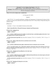 Document: Final Rule, Register Page Number: 25 IR 1149 Source: January 1, 2002, Indiana Register, Volume 25, Number 4 Disclaimer: This document was created from the files used to produce the official (printed) Indiana Re