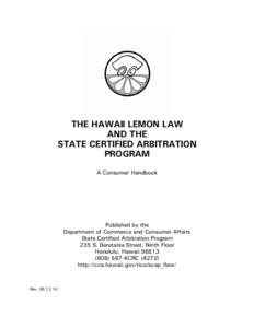 Lemon Law Handbook for Consumers