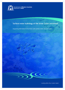 Surface water hydrology of the lower Collie catchment Supporting information for the lower Collie surface water allocation plan