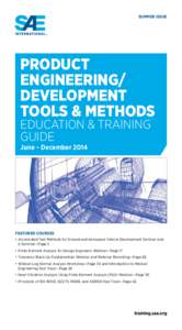 summer Issue  Product Engineering/ Development Tools & Methods