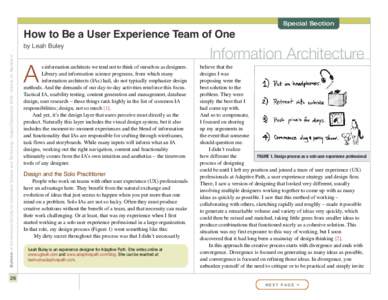 How to Be a User Experience Team of One Bulletin of the American Society for Information Science and Technology – August/September 2008 – Volume 34, Number 6 by Leah Buley  26
