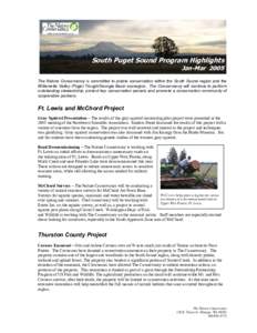 South Puget Sound Program
