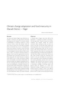 Climate change adaptation and food insecurity in Maradi District – Niger Moussa na Abou Mamouda1* Resumo