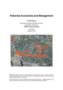 Fisheries Economics and Management