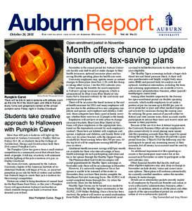 AuburnReport October 28, 2011 For  t h e f a c u l t y a n d s t a ff o f