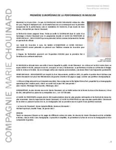 COMPAGNIE MARIE CHOUINARD 