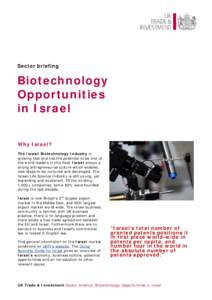 Biotechnology Sector in Isreal