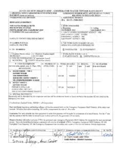 STATE OF NEW MEXICO RMP COOPERATOR WATER TENDER RATE SHEET I ORDERING OFFICE/ADMINISTRATIVE OFFICE FOR AGREEMENT NUMBER MUST APPEAR ON ALL PAPERS PAYMENT (name and address) RELATING TO THIS RATE SHEET ENMRD-FORESTRY DIVI