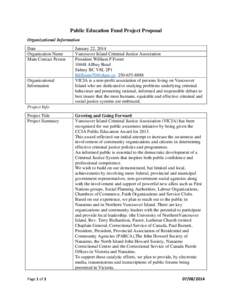 Ethics / Vancouver Island / Restorative justice / John Howard Society / Justice / British Columbia / Provinces and territories of Canada / Nanaimo