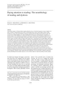 Learning disabilities / Reading / Special education / Dyslexia / Reading disability / Theories of dyslexia / Alexia / Whole language / Neurological research into dyslexia / Education / Educational psychology / Developmental dyslexia