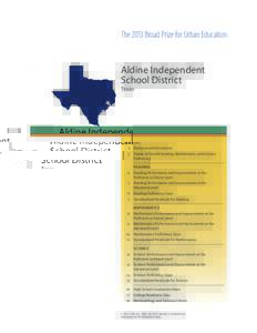 The 2013 Broad Prize for Urban Education  Aldine Independent School District Texas