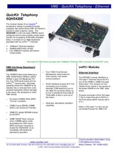 __  __________________VME - QuicKit Telephony - Ethernet_ QuicKit Telephony 6QH5420E