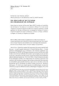 Politique africaine n° 124 - décembre[removed]Entretien avec Morten Jerven Propos recueillis par Béatrice Hibou et Boris Samuel