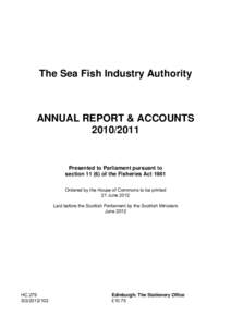 Fishing in Scotland / Sea Fish Industry Authority / Fisheries Act / Audit committee / Sustainable seafood / Internal audit / Fishing / Grimsby / Auditing