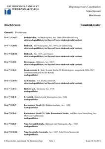 Regierungsbezirk Unterfranken Main-Spessart Bischbrunn