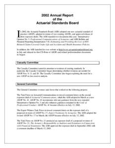2002 Annual Report of the Actuarial Standards Board