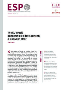 The EU-Brazil partnership on development: a lukewarm affair