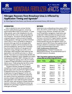 No. 71 FebruaryMONTANA FERTILIZER eFACTS March 2015