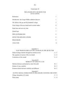 Electrical breakdown / Physical chemistry / Electrical discharge in gases / Townsend discharge / Ion / Electron / Geiger–Müller tube / Proportional counter / Physics / Particle detectors / Charge carriers