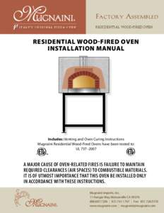 Factory Assembled ITALY’S ORIGINAL PIZZA OVEN residential wood-fired oven  Residential Wood-fired oven