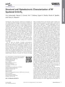 www.advmat.de www.MaterialsViews.com COMMUNICATION  Structural and Optoelectronic Characterization of RF