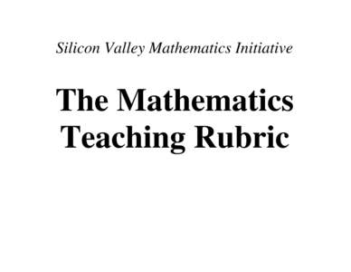 Microsoft Word - Math Teaching Rubric.doc