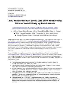 Youth vote / Politics / United States / Republican Party / Barack Obama / Political parties in the United States / Politics of the United States / Elections