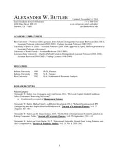 Rice University / The Journal of Finance / Publishing / Academia / Sheridan Titman / Roni Michaely / Year of birth missing / Economics / American Finance Association