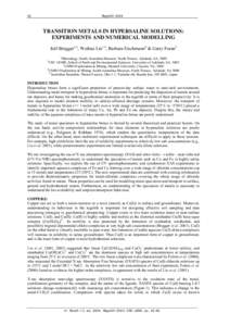 Coordination chemistry / Inorganic chemistry / Transition metals / Iron(III) chloride / Copper(II) chloride / XANES / Metal aquo complex / Copper(I) chloride / Coordination complex / Chemistry / Chlorides / Metal halides