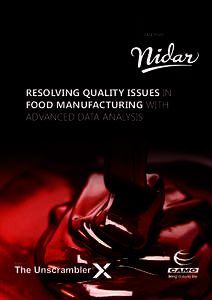 CASE Study  Resolving quality issues in food manufacturing with advanced data analysis