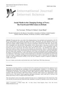 Social Media in the Changing Ecology of News: The Fourth and Fifth Estate in Britain