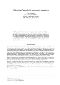 ABC-Schutz / Mechanische Wirkungen / Calibration of piezoelectric acceleration transducers (pdf, 562 kb)