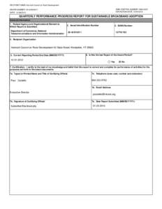 RECIPIENT NAME:Vermont Council on Rural Development OMB CONTROL NUMBER: [removed]EXPIRATION DATE: [removed]AWARD NUMBER: 50-43-B10511 DATE: [removed]