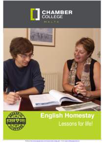 English Homestay Lessons for life! Booking at http://www.languagecourse.net/vi/truong-chamber-college-gzira - E-mail: [removed] English Homestay 